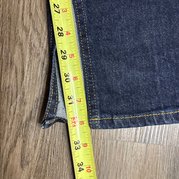 Pilcro Womens Blue Denim The Split‎ Straight Leg Jeans High Rise Size 16W NWT - Picture 14 of 16